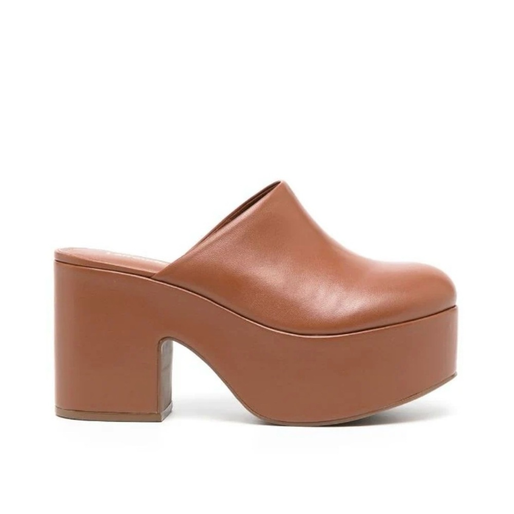 LARROUDE MISO Platform Clog in Caramel Leather, so comfortable. Be Summer Ready - Picture 12 of 14